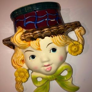 Vintage Japan Wall Pocket Flower Vase